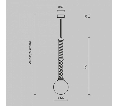 Подвесной светильник Maytoni Teatro MOD287PL-01BS1