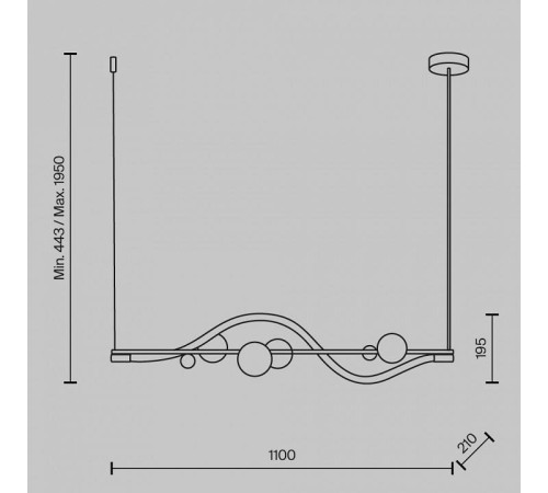Подвесной светильник Maytoni Oasis MOD289PL-L13BS3K