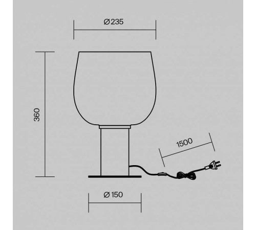 Настольная лампа декоративная Maytoni Smart Casual MOD414TL-01B