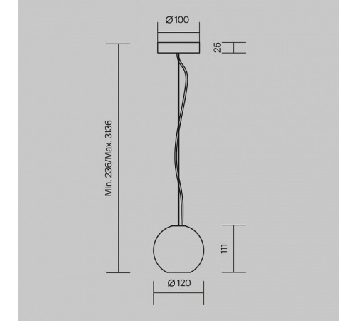 Подвесной светильник Maytoni Basic Texture MOD461PL-01B