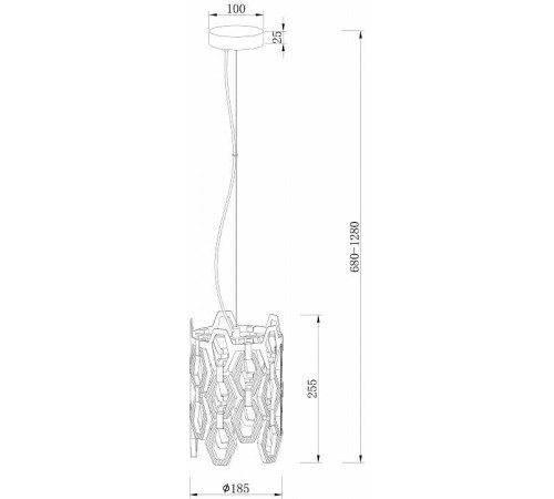 Подвесной светильник Maytoni Tissage 1xE14 MOD490PL-01G