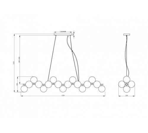 Подвесная люстра Maytoni Dallas MOD547PL-25G