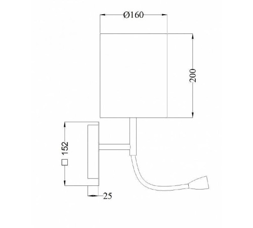 Бра с подсветкой Maytoni Bergamo MOD617WL-01CH