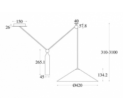Подвесной светильник Maytoni Peso 1xGU10 черный P080PL-01B
