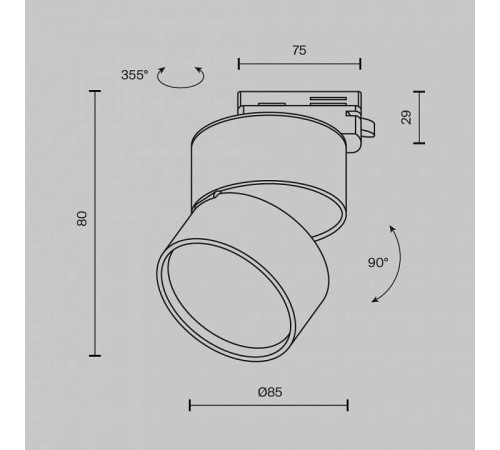 Накладной светильник Maytoni ONDA TR007-1-12W3K-B-1