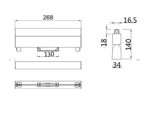 Светильник накладной Maytoni BASIS 20 Вт 3000 K черный TR013-2-20W3K-B