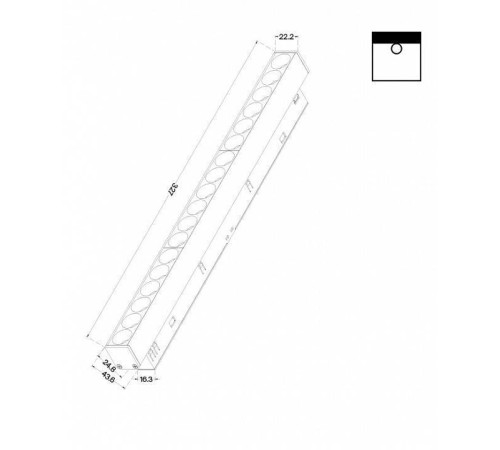 Встраиваемый светильник Maytoni Points TR031-4-18W3K-S-DS-B