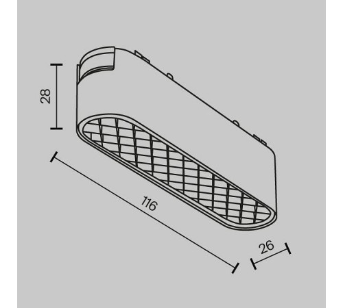Накладной светильник Maytoni Basis Grid TR084-1-6W3K-W