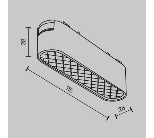 Накладной светильник Maytoni Basis Grid TR084-1-6W4K-W