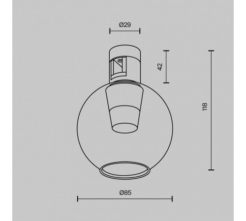Накладной светильник Maytoni Bubble TR148-1-3W4K-PT