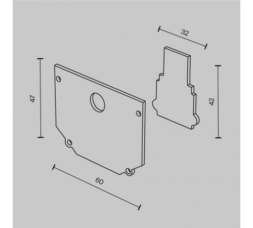 Заглушка для трека Maytoni Accessories for tracks Exility TRA034EC-SCH-42B