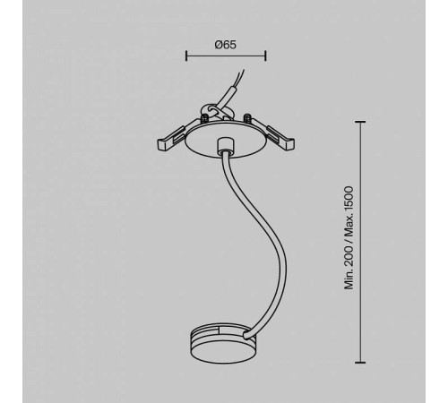 Основание на подвесе для трека-ремня Maytoni Accessories for system Parity TRA130RWC-2B