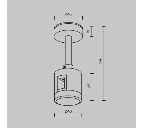 Основание на штанге Maytoni Accessories for tracks Flarity TRA156С-IPC1-BS