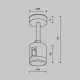 Подвес для трека Maytoni Accessories for tracks Flarity TRA156C-IPC1-B