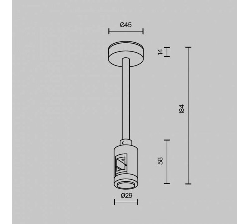 Подвес для трека Maytoni Accessories for tracks Flarity TRA156С-SL1-B