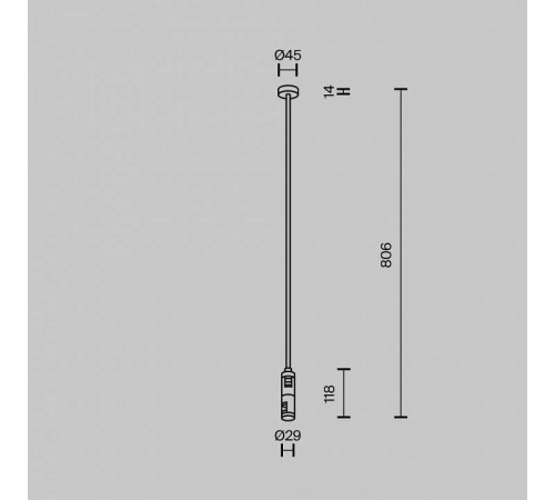 Основание на штанге Maytoni Accessories for tracks Flarity TRA159С-D1-B