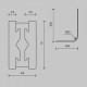 Соединитель угловой L-образный для треков накладных Maytoni Accessories for tracks Flarity TRX154-RC80-B