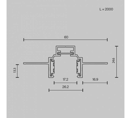Трек встраиваемый Maytoni Busbar trunkings Exility TRXM034-422W
