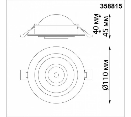 Встраиваемый светильник Novotech Gesso 358815