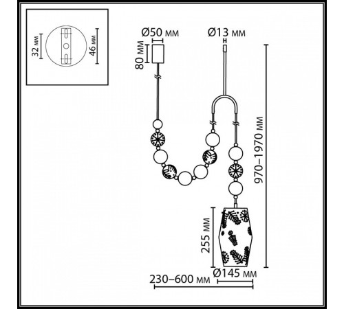 Подвесной светильник Odeon Light Karelia 5444/1B