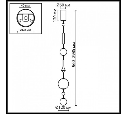 Подвесной светильник Odeon Light Callisto 5457/5L
