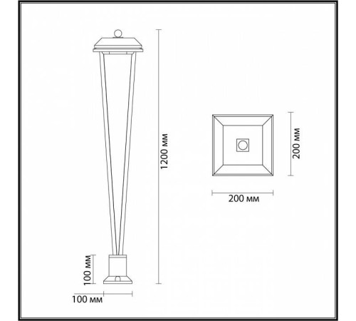 Наземный высокий светильник Odeon Light Bearitz 6655/12GA