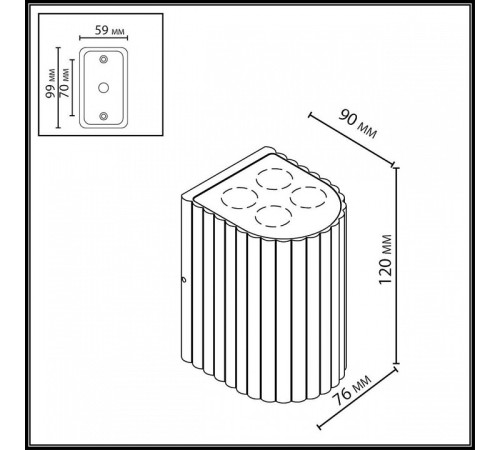 Накладной светильник Odeon Light NATURE 7127/8WL