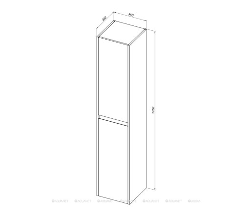 Шкаф-пенал Aquanet Nova Lite 35 дуб крафт 00287905