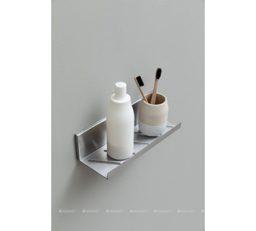 Полка Aquanet Магнум 300х80х100 мм открытая сталь браш 00334113