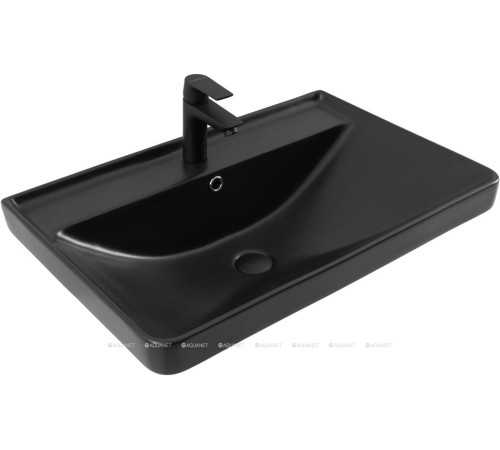 Раковина накладная Aquanet Ирис 710х475х210 мм черный матовый 00329248