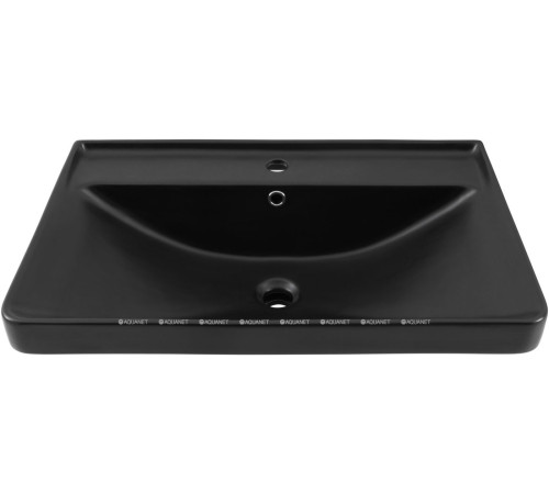 Раковина накладная Aquanet Ирис 710х475х210 мм черный матовый 00329248