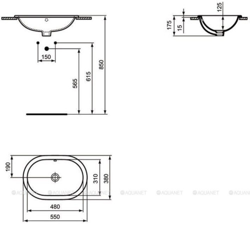 Раковина Ideal Standard Connect 55 см E504701