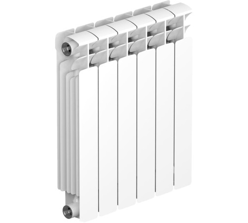 Радиатор биметаллический RIFAR Base 500 6 секций боковое подключение 1RB50-6 RAL 9016