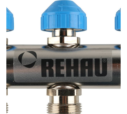 Распределительный коллектор REHAU RAUTHERM S HKV-D на 6 контуров нержавеющая сталь 12080611002