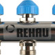 Распределительный коллектор REHAU RAUTHERM S HKV-D на 6 контуров нержавеющая сталь 12080611002
