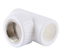 Тройник Kalde ППР с внутренней резьбой 25х3/4 белый 3222-tfo-250c25