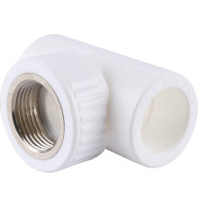 Тройник Kalde ППР с внутренней резьбой 25х3/4 белый 3222-tfo-250c25