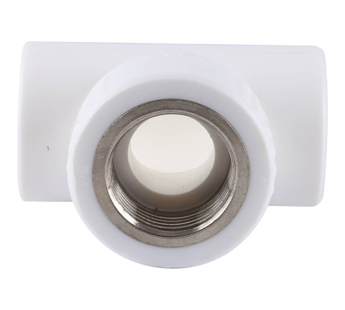 Тройник Kalde ППР с внутренней резьбой 25х3/4 белый 3222-tfo-250c25