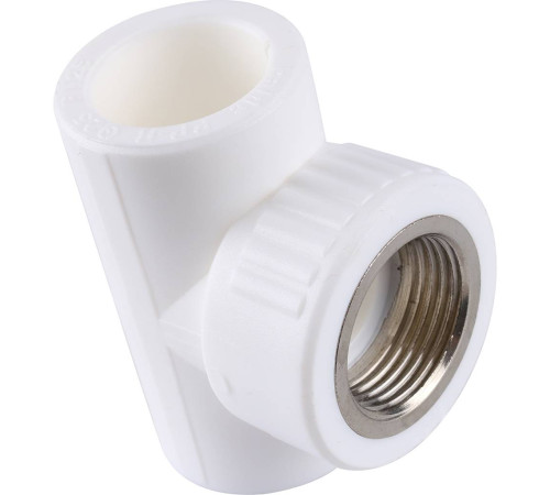 Тройник Kalde ППР с внутренней резьбой 25х3/4 белый 3222-tfo-250c25