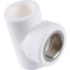 Тройник Kalde ППР с внутренней резьбой 25х3/4 белый 3222-tfo-250c25