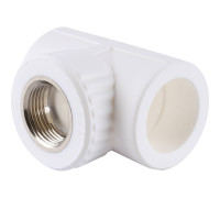 Тройник Kalde ППР с внутренней резьбой 32х3/4 белый 3222-tfo-320c32