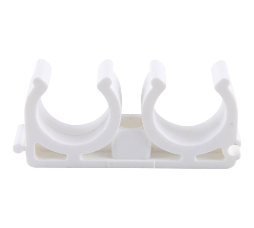 Крепление двойное Kalde 25 мм для полипропиленовых труб белое 3592-bck-252700