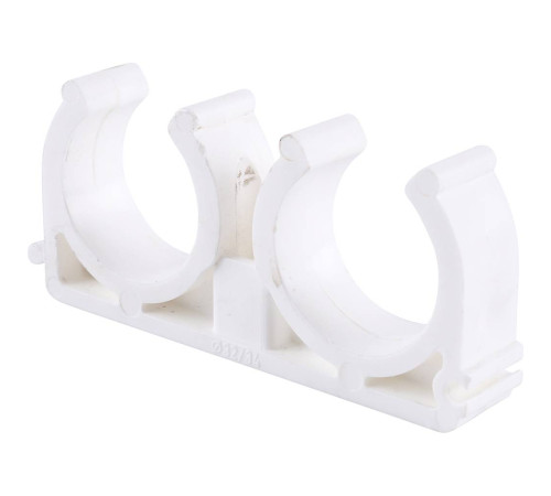 Крепление двойное Kalde 32 мм для полипропиленовых труб белое 3592-bck-323400