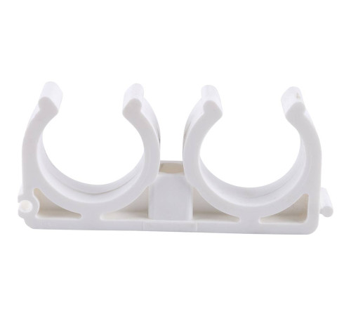 Крепление двойное Kalde 32 мм для полипропиленовых труб белое 3592-bck-323400