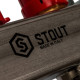 Коллекторная группа из нержавеющей стали STOUT с расходомерами 9 выходов SMS 0907 000009