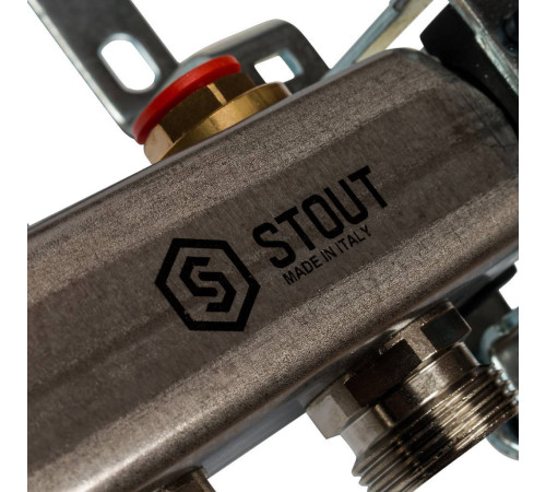 Коллекторный блок из нержавеющей стали STOUT без расходомеров 9 выходов SMS 0922 000009