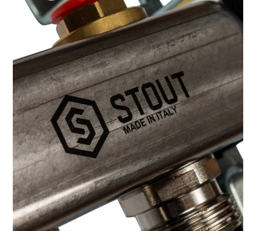 Коллекторная группа из нержавеющей стали STOUT без расходомеров 11 выходов SMS 0922 000011