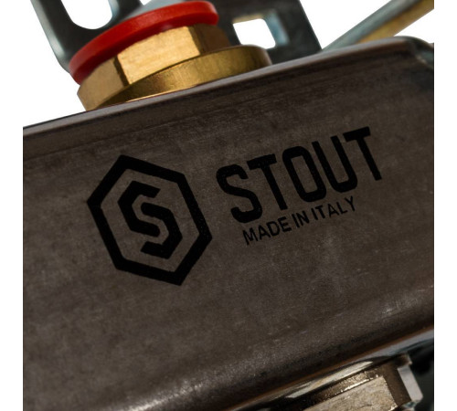 Коллекторная группа из нержавеющей стали STOUT без расходомеров 12 выходов SMS 0922 000012