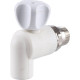 Кран шаровой Kalde разборный угловой с накидной гайкой 20x3/4 белый 3242-vre-200c00