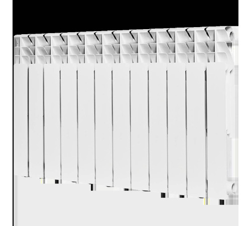 Радиатор алюминиевый ROMMER Plus 500 12 секций боковое подключение RAL 9016 RAL-3210-050012